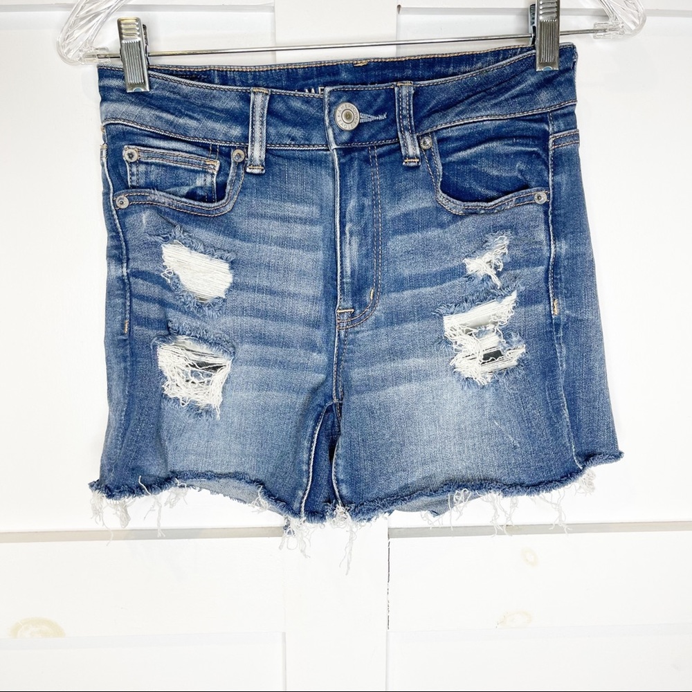 American Eagle Jean Shorts Shortie Hi Rise AEO